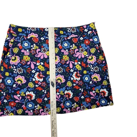 Boden Ponte A-line Mini Skirt Size US 10R Floral Pockets Stretch EXCELLENT - Picture 10 of 10